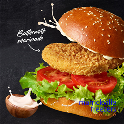 Chicken Burger Buttermilk Crunch 6kg (5x1.2kg) Inghams