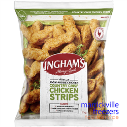 Chicken Country Strips Inghams 5x1kg