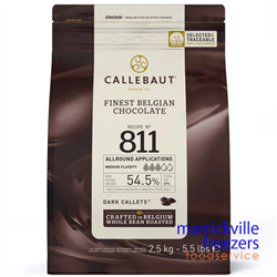 Chocolate Dark Bittersweet Callet 54.5% 2.5kg Callebaut