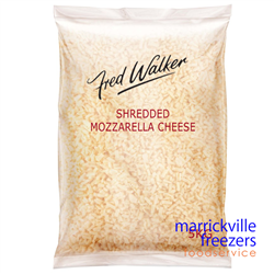 Cheese Mozzarella Shredded FROZEN 5kg Fred Walker