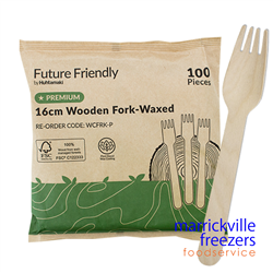 Forks Wooden 160mm Wax Coated 100's