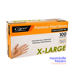 Glove Powdered Vinyl Extra Large 100 CAPRI