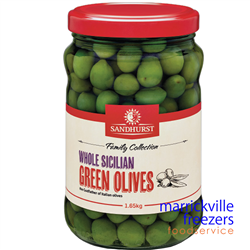 Green Olives SICILIAN Whole 1.65kg Sandhurst