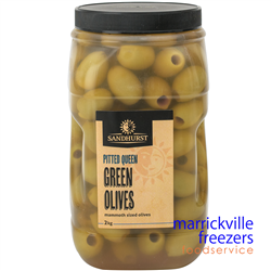 Green Pitted Olives Queen 2kg Sandhurst