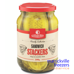 Gherkins Sliced Sandwich Stackers 500g