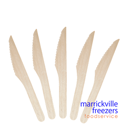 Knife Wooden 100pc Envirocutlery