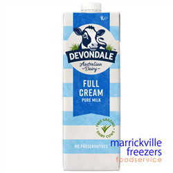 Milk Full Cream UHT 10x1lt DEVONDALE