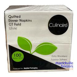 Napkin Dinner White GT Fold Quilted ECO 1000 Culinare