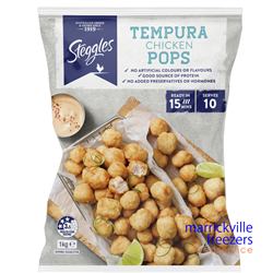 Chicken Pops Tempura Breast 6x1kg Steggles