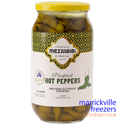 Peppers Pickled Hot 3kg Mezzabibi