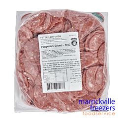 Pepperoni Sliced Frozen 1kg   FETTAYLEH 