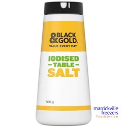 Salt Iodised 500gr Black and Gold