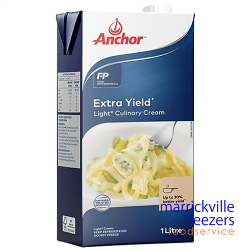 Culinary Cream Light EXTRA YIELD UHT 12x1lt ANCHOR