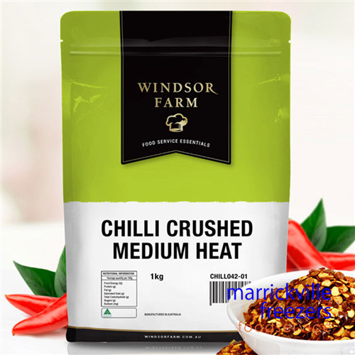 Chillies Crushed Mild 1kg Windsor Farm