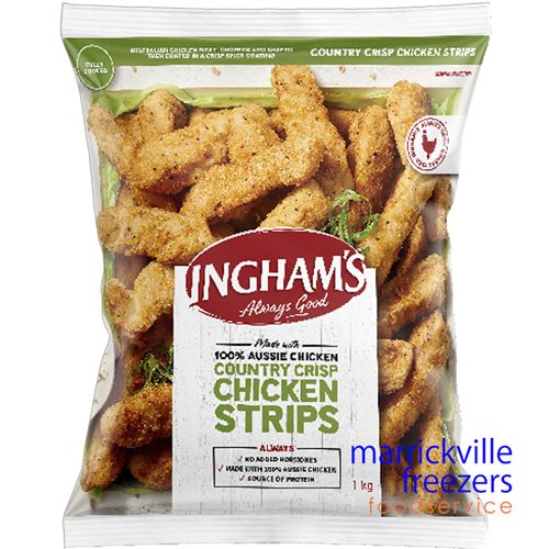 Chicken Country Strips Inghams 5x1kg