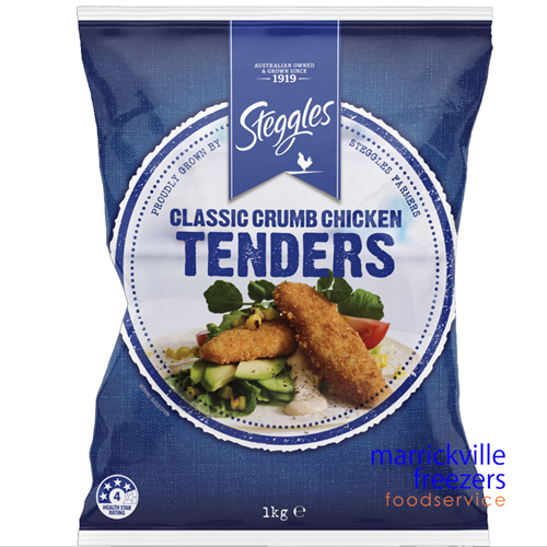 Chicken Tenders Classic Crumbed 6x1kg Steggles