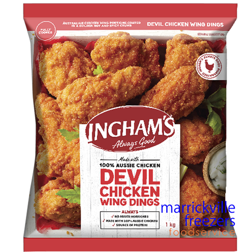 Chicken Devil Wings Ingham 5x1kg apx65pc