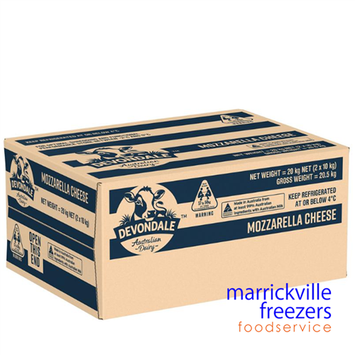 Cheese Mozzarella Block 10kg DEVONDALE