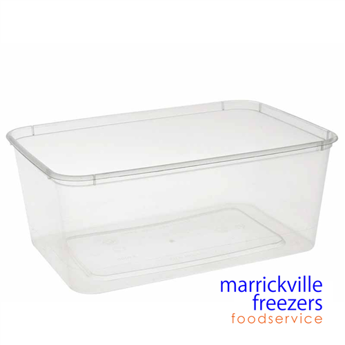 Container Plastic Rectangular 1000ml 50pc