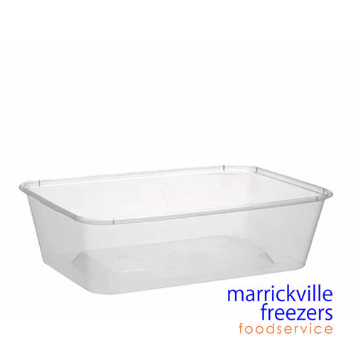 Container Plastic Rectangular 650ml 50pc