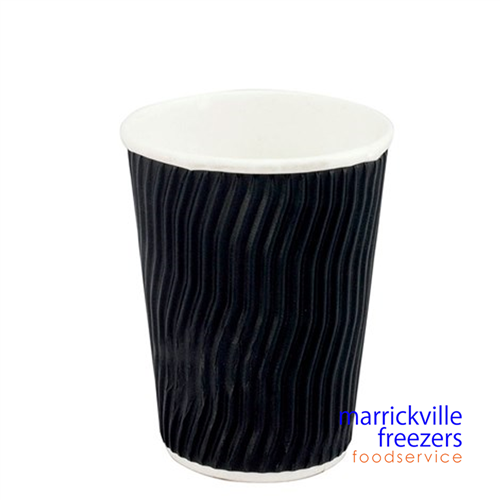 Cups Paper Coffee Double Wall 12oz Black 500 CAPRI