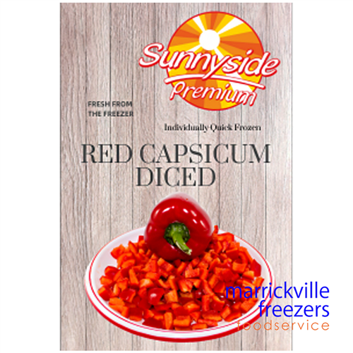 Capsicum Red Diced IQF 10kg (10mm x 10mm)