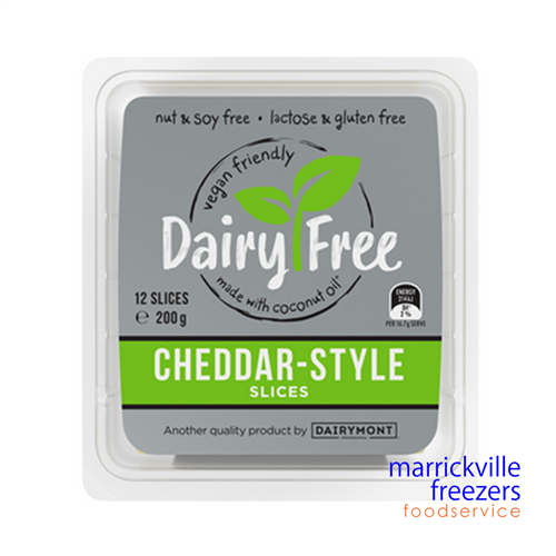 Cheddar Style Slices Dairy Free 12x200gr Dairymont