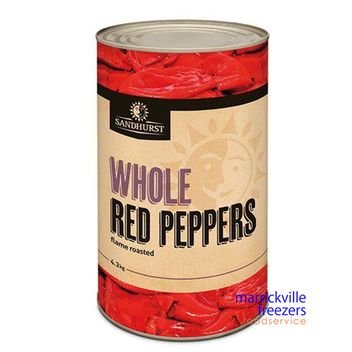 CAPSICUMS RED ROASTED WHOLE A12 4.2KG