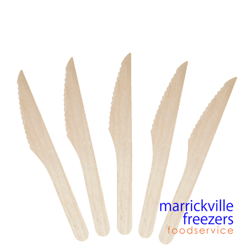 Knife Wooden 100pc Envirocutlery