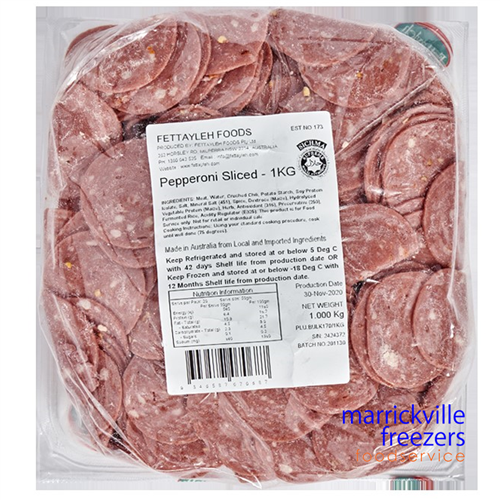 Pepperoni Sliced 1kg Fettayleh