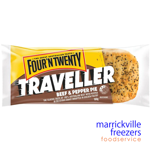 Pies Pepper Steak Traveller Four'N Twenty 24x160g