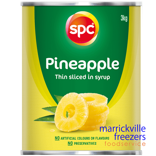 Pineapple Thinly Cut in Syrup 3kg SPC