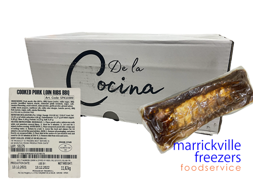 Ribs Loin Pork Cooked BBQ RW De La Cocina