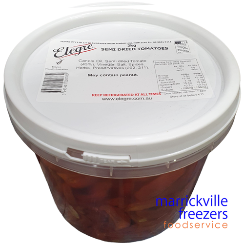 Semi Dried Tomatoes 2kg ELEGRE