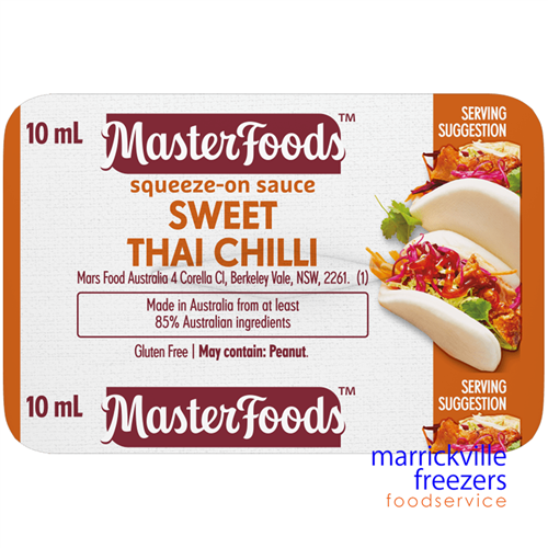 Sauce Sweet Thai Chilli Portion Control Squeeze On 100X10ml Masterfoods