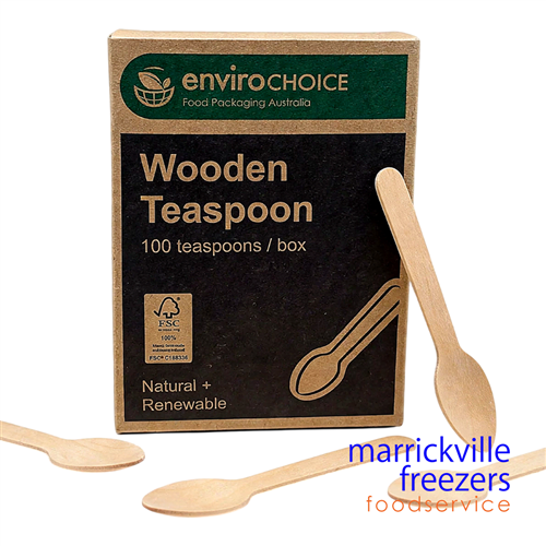 Teaspoon Wooden 110mm FSC - 100 Envirochoice
